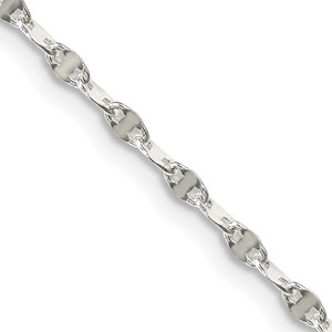 Sterling Silver 2.25mm Fancy Wave Flat Link Chain - QF-7C4D8320-5975