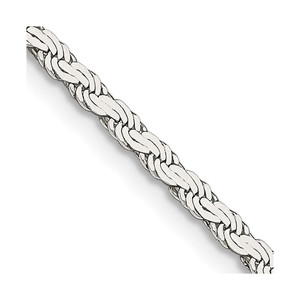 Sterling Silver 2.25mm Flat Rope Chain - QF-CE204D20-4080