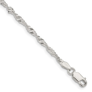 Sterling Silver 2.25mm Singapore Chain - QF-3CD860FA-3153