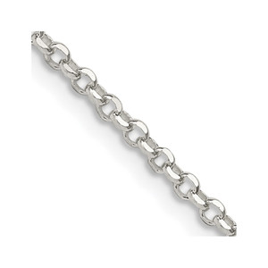Sterling Silver 2.2mm Diamond-cut Cable Chain - QH-0D63CD94-6573