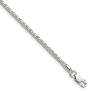 Sterling Silver 2.5mm 8 Sided D/C Double Spiga Chain - QD-E930B44B-6016