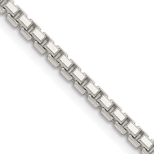 Sterling Silver 2.5mm 8 Sided Diamond-cut Box Chain - QB-5C6146AB-7948