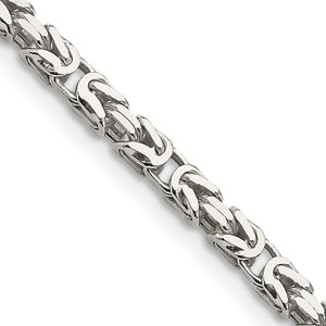 Sterling Silver 2.5mm Byzantine Chain - QB-D22B3C79-5966