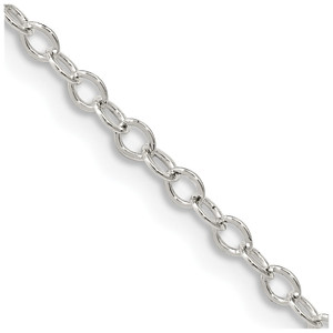 Sterling Silver 2.5mm Flat Open Oval Cable Chain - QP-EECE0F63-7246
