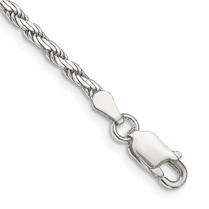 Sterling Silver 2.5mm Flat Rope Chain - QF-FBD4709A-3345