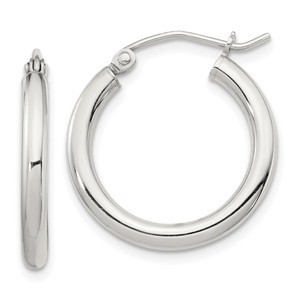 Sterling Silver 2.5mm Round Hoop Earrings - QE-F7433E0E-2526