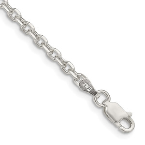 Sterling Silver 2.75mm Diamond-cut Forzantine Cable Chain - QP-3176B4C7-7230