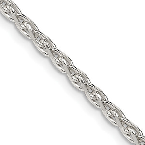 Sterling Silver 2.75mm Diamond-cut Spiga Chain - QD-A86B67CC-3027