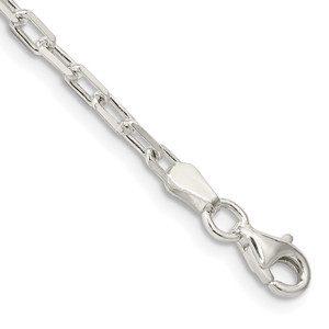 Sterling Silver 2.9mm Diamond-cut Long Link Cable Chain - QA-091E2237-7126
