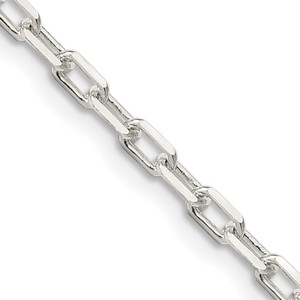 Sterling Silver 2.9mm Diamond-cut Long Link Cable Chain - QA-4873386D-8172