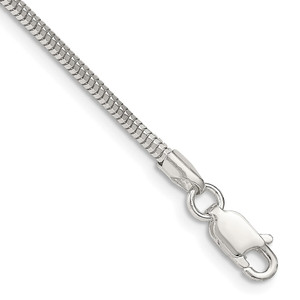 Sterling Silver 2mm Diamond-cut Snake Chain - QF-34155BB8-4012