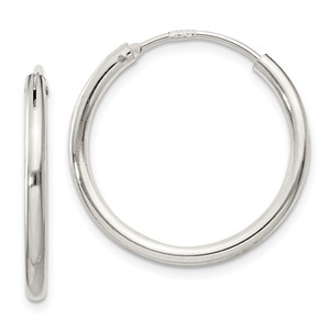 Sterling Silver 2mm Hoop Earrings - QE-7D9FA4AD-3886