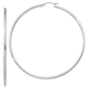 Sterling Silver 2mm Round Hoop Earrings - QE-722B1CAC-5930