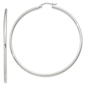 Sterling Silver 2mm Round Hoop Earrings - QE-F913AF75-6642