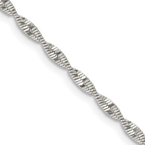 Sterling Silver 2mm Twisted Herringbone Chain - QH-7F2AC0BA-9674
