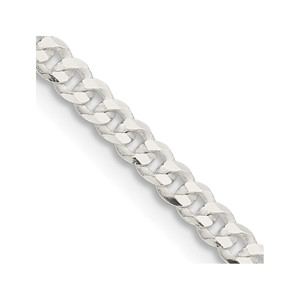 Sterling Silver 3.15mm Flat Curb Chain - QL-AFC61467-8176