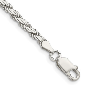 Sterling Silver 3.1mm Flat Rope Chain - QF-C84632B4-2866