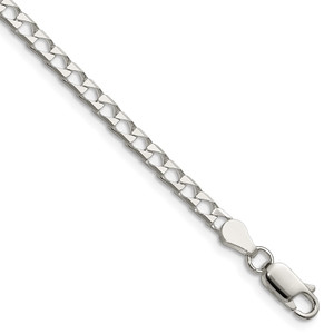 Sterling Silver 3.25mm D/C Square Curb Chain - QF-A07D6D8B-3308