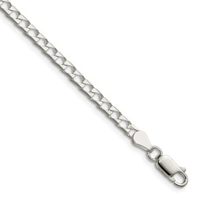Sterling Silver 3.25mm D/C Square Curb Chain - QF-B136E75A-1268