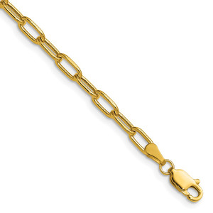 14k 3.7mm Semi-Solid Beveled Paperclip Chain - BC-E01B15F1-4064