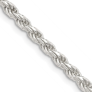 Sterling Silver 3.2mm Diamond-cut Rope Chain - QD-39E07FE1-5827