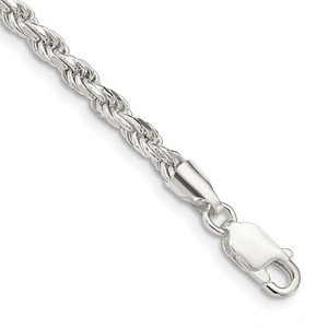 Sterling Silver 3.2mm Diamond-cut Rope Chain - QD-B1AF3807-6231