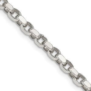 Sterling Silver 3.5mm Diamond-cut Rolo Chain - QF-01F51A53-9341