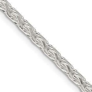 Sterling Silver 3.5mm Diamond-cut Round Spiga Chain - QS-0087C7C4-4106