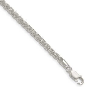 Sterling Silver 3.5mm Diamond-cut Square Spiga Chain - QD-5A0B34D2-3041