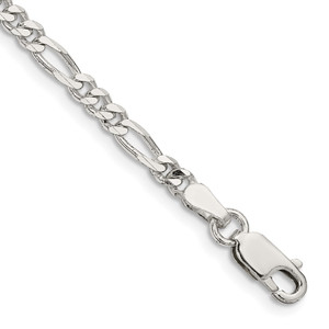 Sterling Silver 3.5mm Figaro Chain - QF-CFD35C3D-3465