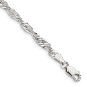 Sterling Silver 3.5mm Singapore Chain - QF-71AD775F-8222