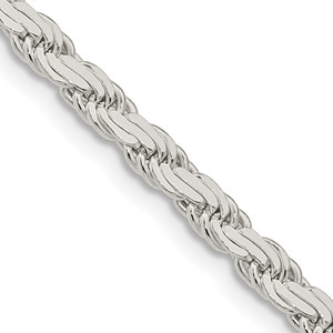 Sterling Silver 3.65mm Flat Rope Chain - QF-2DA45EF0-5438