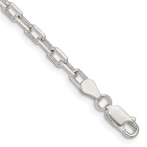 Sterling Silver 3.75mm Diamond-cut Long Link Cable Chain - QA-9E85E5FA-2542