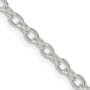 Sterling Silver 3.75mm Oval Cable Chain - QF-89F96830-8896