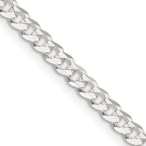 Sterling Silver 3.8mm Flat Curb Chain - QL-15B6DF73-8080