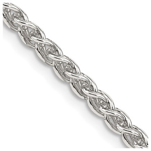 Sterling Silver 3mm Round Spiga Chain - QS-39E650CF-7362