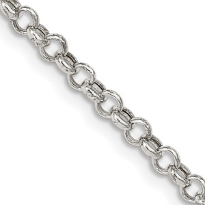 Sterling Silver 3mm Semi-solid Rolo Chain - QF-B7CD4334-9135
