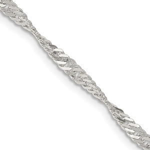 Sterling Silver 3mm Singapore Chain - QF-89585B48-2992