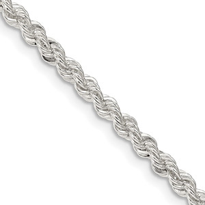 Sterling Silver 3mm Solid Rope Chain - QD-984A17DF-5823