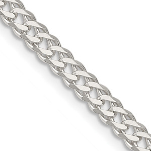 Sterling Silver 4.25mm 6 Side D/C Flat Double Curb Chain - QF-E994FB7B-1291