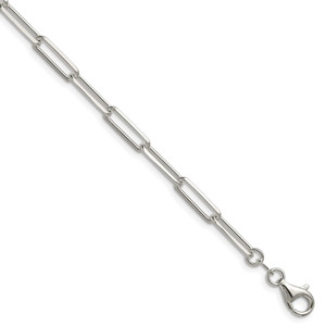 Sterling Silver 4.4mm D/C Paperclip Chain - QD-BE1980D2-9236