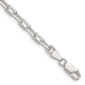 Sterling Silver 4.5mm Diamond-cut Long Link Cable Chain - QA-C0C01E6D-4063