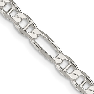 Sterling Silver 4.5mm Figaro Anchor Chain - QA-22F73E05-3997