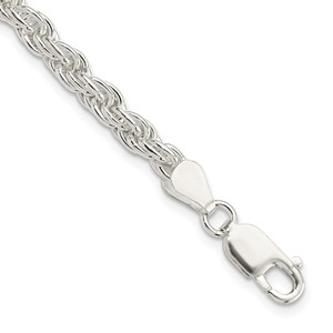 Sterling Silver 4.5mm Solid Rope Chain - QD-A3B39DD1-2545