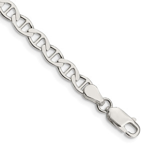 Sterling Silver 4.75mm Flat Anchor Chain - QL-AD8F6E24-1630
