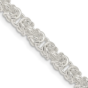 Sterling Silver 4.75mm Rounded Byzantine Chain - QF-7390F539-3077