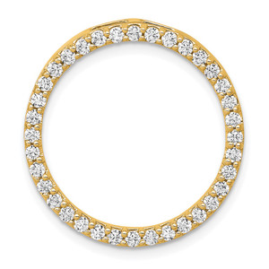 14k 3/4ct. Diamond Circle Chain Slide
