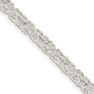 Sterling Silver 4mm Fancy Byzantine Chain - QH-74A884A0-1635