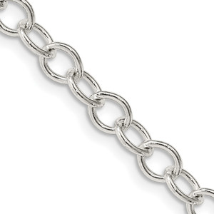 Sterling Silver 5.3mm Oval Cable Chain - QF-B7611071-3556