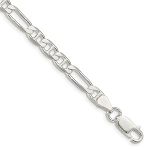 Sterling Silver 5.5mm Figaro Anchor Chain - QA-87D5A5AC-1117